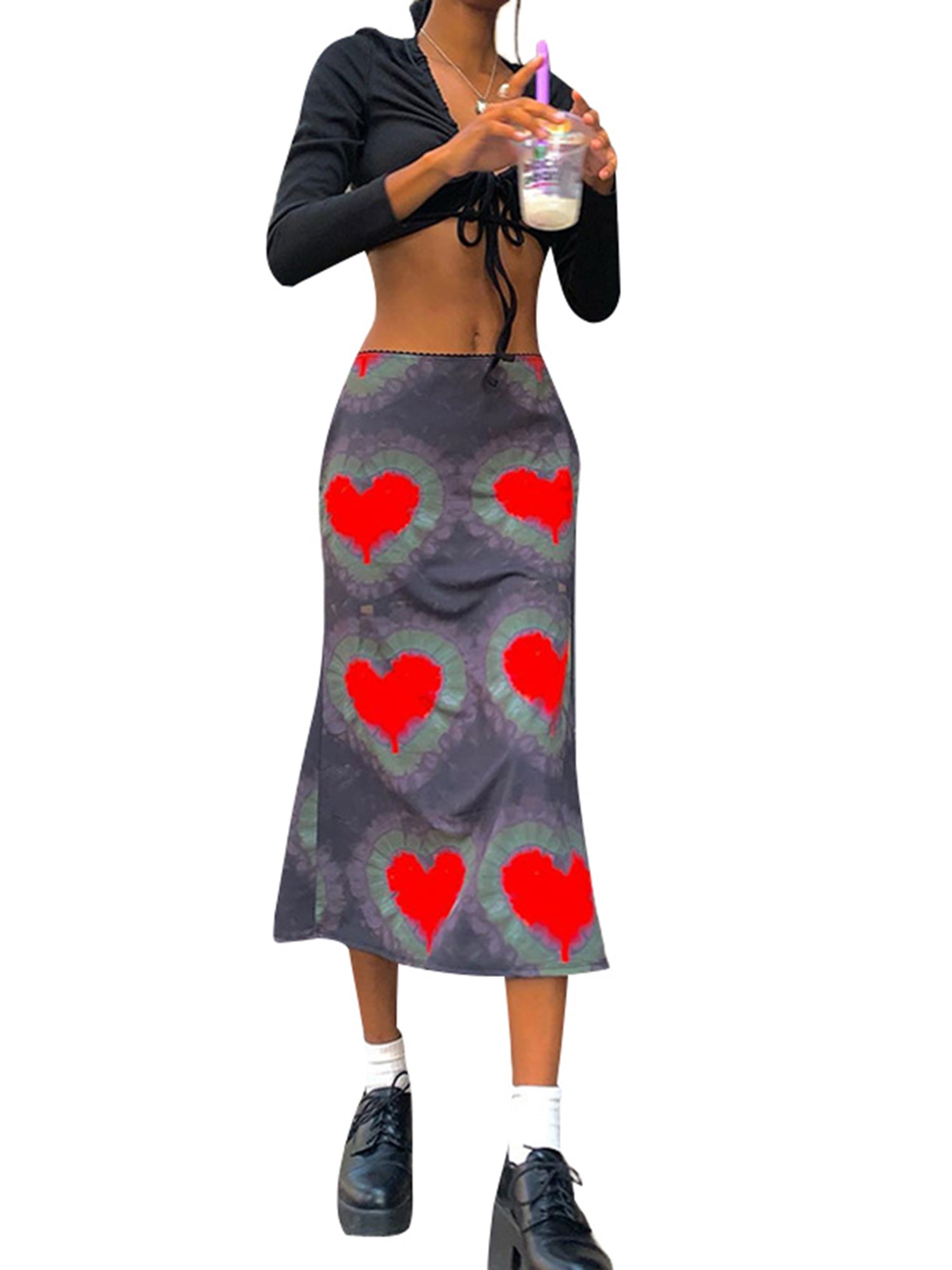 Heart tie 2025 dye skirt