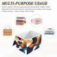 thumbnail image 6 of Yayeee Collapsible Cube Storage Bin with Lid Fabric Closet Decorative Basket with Handles, Green Abstract Wavy, 6 of 7