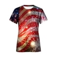 thumbnail image 4 of TSADFHJI Hauts de Noël Élégants pour Femmes Plus T-Shirt Imprimé Numérique 3D à Manches Courtes Col Rond TTTG Rouge, 4 of 4