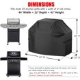 thumbnail image 2 of Grill Cover, 44 inch Heavy Duty BBQ Gas Grill Cover for Outdoor Grill, Waterproof, Weather Resistant, Anti-UV, Rip-Proof, Fade Resistant Barbecue Cover with Hook-and-Loop Straps for Most Grills, 2 of 8