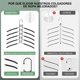 thumbnail image 4 of Perchas Ganchos para Pantalones, 2 PCS, 5 Niveles de Acero Inoxidable Multifuncional Perchas Plegables, Antideslizante, Organizador Ahorra Espacio, para Colgar Bufanda, Corbata, Ropa, 4 of 9