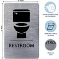 thumbnail image 3 of ADA CENTRAL SIGNS - 6"X9" Toilet Restroom Sign- ADA Compliant Tactile Graphics Grade 2 Braille Text Acrylic Wall Signs- Bathroom Door Placard Double Sided Tape All Unisex Neutral Gender Rest Room Sign, 3 of 7