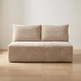 thumbnail image 5 of Leumius 57.5" Small Loveseat Sofa Couches for Small Spaces,Memory Foam Corduroy Cloud Couch,Compressed Boneless 2 Seater Couch for Living Room,Apartment,Camel, 5 of 8