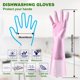 thumbnail image 4 of Guantes reutilizables para lavar platos XCF PVC impermeables antideslizantes, 4 of 4