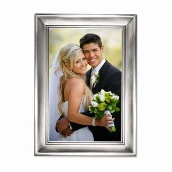 Brushed Pewter 4x6 Metal Picture Frame