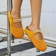 thumbnail image 6 of DIVVce Mesh Pearl Accent Mary Jane Mules For Women Closed Toe Slip On Comfort Casual Footwear, 6 of 8