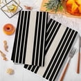 thumbnail image 3 of Black Beige Striped Microfiber Kitchen Towel, Modern Farmhouse Retro Lines Soft Absorbent Dish Towels, Quick Drying Washable Dishcloths for Kitchen Cleaning, Drying Dishes, 18x28 Inches, 3 of 9