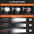 thumbnail image 2 of Linterna LED recargable USB ultra potente, linterna impermeable de alta potencia Afortunado Sencillez, 2 of 5