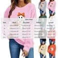 thumbnail image 3 of Hulanddfd Womens Sweatshirt Pink Ghost Pumpkin Print Pullover, Cute Bow Graphic Crewneck Long Sleeve Top, Halloween Casual Sweater, 3 of 5