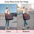 thumbnail image 5 of Purple Boho Tribal Floral and Mandalas Pattern Travel Tote Bags for Women Carry On,Large Weekender Bags for Women Travel,Multi Functional Duffle Bag for Work,Shopping,Sports, 5 of 5
