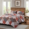 thumbnail image 2 of Honeilife Juego De Edredón Tamaño King – Colcha De Microfibra De 3 Piezas, Colcha Reversible, Juego De Cama De Retazos, Funda De Cama Ligera, Colchas Florales, Colchas Para Todas Las Estaciones, Color, 2 of 9