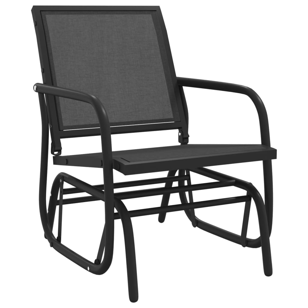 vidaXL Outdoor Glider Chair Patio Rocker Swing Glider Chair Textilene
