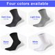 thumbnail image 5 of Minnieouse 6 pares de calcetines de algodón para hombre pies transpirables secos y sin olores calcetines desodorantes para hombre resistentes al Medias Gris claro, 5 of 6