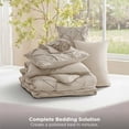 thumbnail image 5 of U by Bedsure Full Comforter Set Beige, Bed in a Bag Full Size Bedding, 7 Pieces Pinch Pleat All Season Comforter, 5 of 10