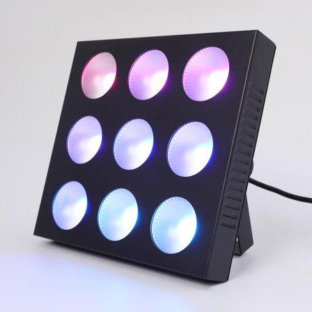 Stage Light Bar Wash Light 9 * 12W RGBW LEDs, Rectangular 4-in-1 Light Source RGBW DJ Lights with 4-Digit Digital Display Screen, for Live, Parties, Club, Bar, Home, Wedding, Ceremony