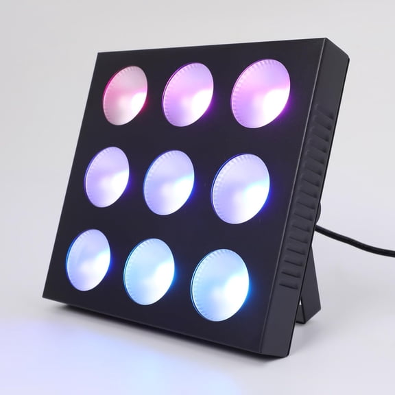 Stage Light Bar Wash Light 9 * 12W RGBW LEDs, Rectangular 4-in-1 Light Source RGBW DJ Lights with 4-Digit Digital Display Screen, for Live, Parties, Club, Bar, Home, Wedding, Ceremony