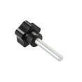 thumbnail image 4 of Uxcell M6 x 40mm Rosca macho 24mm Cabeza perillas en forma de estrella galvanizadas negras 4 Paquete, 4 of 5