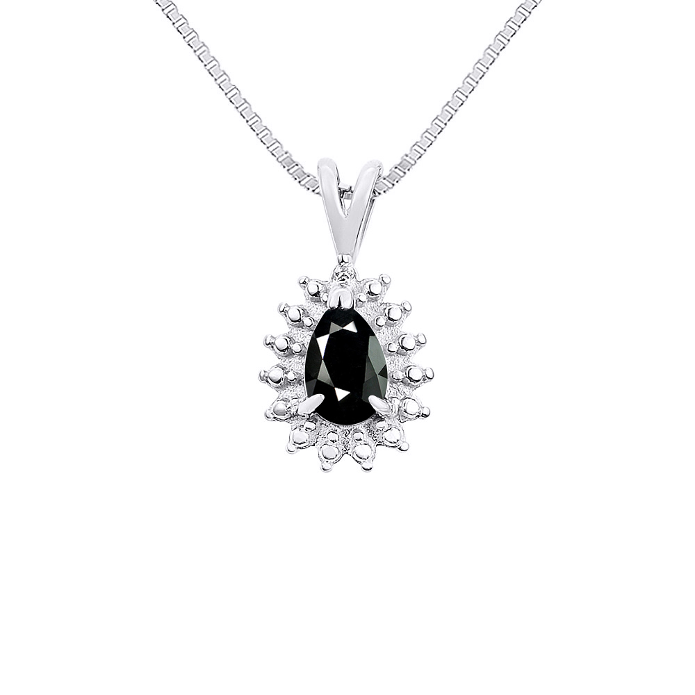 Details about  / Silver Onyx Pendant Necklace Real Stone 18/" Chain 925 Hallmark