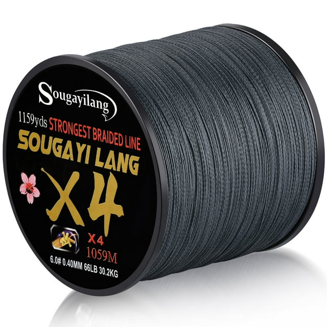 Braided Line 4X 100/300m 5 Colors Max Drag 66 LB Line Multifilament PE Line for Saltwater Sea Fishing Accessories Dark Grey 100M-0.28MM-39LB