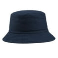 thumbnail image 2 of Pxiakgy Unisex Athletic Bucket Hat Solid Colors Sun Hat with Uv Protection for Outdoor Sports Packable Summer Hats Cap Outdoors Wild Fisherman Women Fashion Uni Sun Men Hat Caps Navy One Size, 2 of 3
