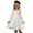 White, variant on REDARER Girls Square Neck Flutter Sleeve Dress, Ruffle Hem A Line Gown for Kids Elegant Party Wear and Occasions,9-10 Years