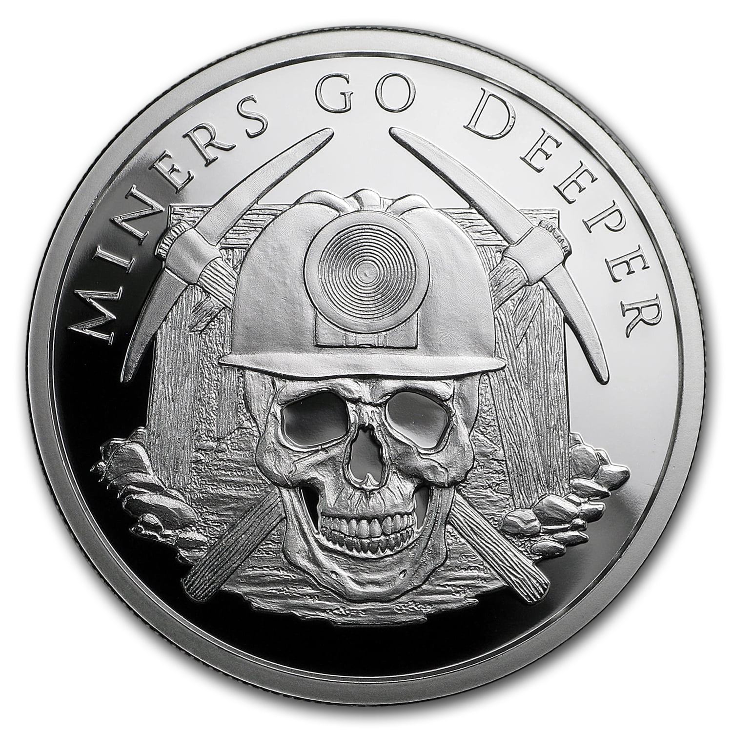 Silver Shield 1oz Miners Go Deeper Proof 2018 .999 Fine Silver Round COA 