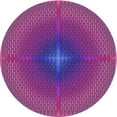thumbnail image 1 of Ahgly Tapis Rond Lavable en Machine Intérieur Transitionnel Moyen Violet Rouge Rose, 3 Pieds Rond, 1 of 7