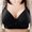 Black, variant on Push Up Everyday Bras Women's Fixed Cup Front Open Button Underwear Thin Style Gathering Breathable Bra Underwear Bras for Women Red 44