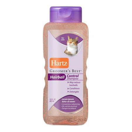 Hartz Meilleur contrôle des boules de poils de chat Shampooing toiletteur, 16 fl oz