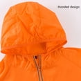 thumbnail image 6 of Sanbonepd Women Solid Color Rain Jacket Outdoor Plus Size Hooded Windproof Loose Coat Trendy, 6 of 6