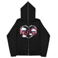 thumbnail image 1 of Sudaderas oscuras europeas y americanas para hombres y mujeres, sudaderas con capucha, parejas góticas, sudaderas Harajuku con cremallera de gran tamaño, 2023, 1 of 4