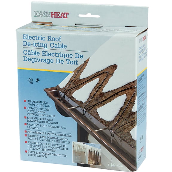 EasyHeat Easy Heat Adks-400 - 80 Roof & Gutter De-icing Cable — Indoor & Outdoor Use, NEC-Compliant