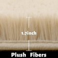 thumbnail image 3 of Blush Round Rug For Bedroom, Blue Fluffy Circle Rug For Kids Room,furry Carpet Blanket-SinKeeU, 3 of 4