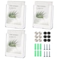 thumbnail image 1 of 3Pcs Brochure Holders, A4 Size Clear Acrylic Pamphlet Racks, Wall Mount Flyer Stand, Literature Display Racks with Nails for Home, Hotels, Restaurants, Retail Stores, Exhibitions(8.8” x 9.8”), 1 of 6