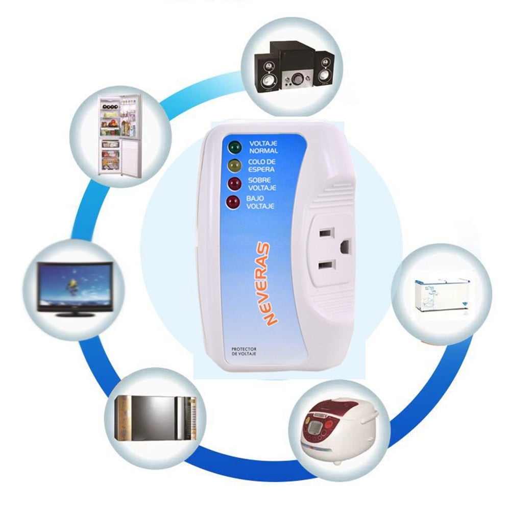 12A Voltage Protector Multi-Function Plug Refrigerator Protector Surge Socket