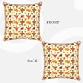 thumbnail image 3 of Fotbe Thanksgiving Turkeys Pattern Velvet Decorative Throw Pillow Covers with Elegant Piping, Soft Plush Cushion Cover for Sofa, Bed, Car, Office-20"x20", 3 of 8
