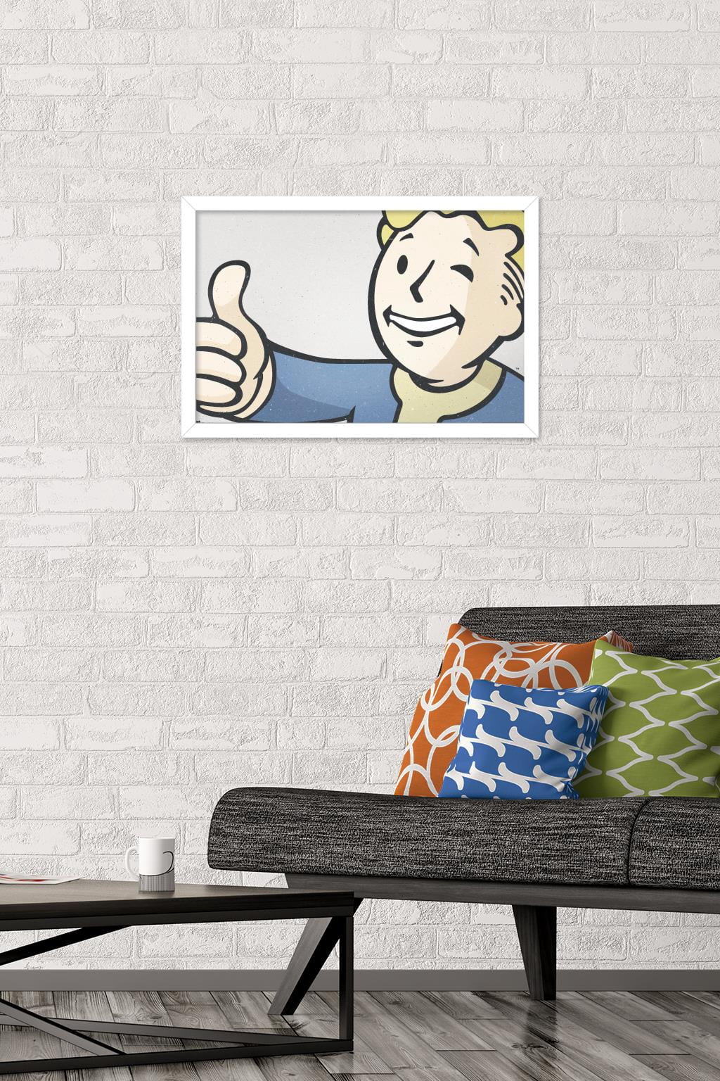 Fallout - Vault Boy - Thumbs Up Close-Up Wall Poster, 14.725" x 22.375" Framed