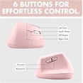 thumbnail image 4 of X9 Performance Wireless Vertical Ergonomic Mouse - (BT + 2.4Ghz) - Click in Comfort - Up to 4000 DPI, 6 Button, Rechargeable - Bluetooth Ergonomic Vertical Mouse Wireless - For Mac and PC - Pink, 4 of 8
