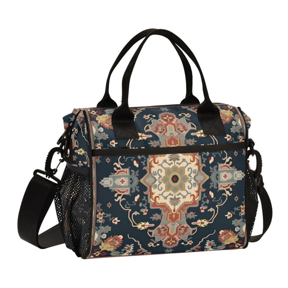 Vintage Pattern Bohomia Cooler Bag Lunch Bag Soft Cooler Cooling Tote Insulated Lunch Box for Adult Men Women