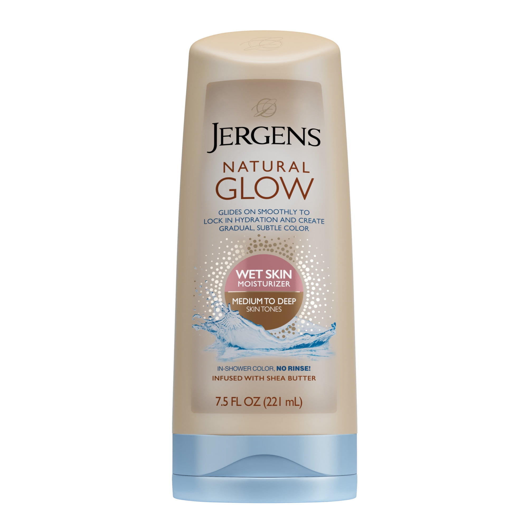 Jergens Natural Glow Sunless Tanning Inshower Body Lotion, Medium to