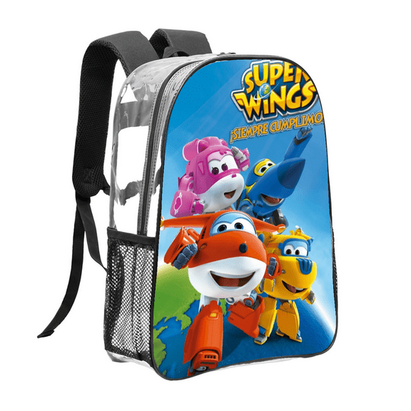 super wings Pattern Transparent Backpack Lightweight And fashionable Showcasing Personality And Leading The Trend