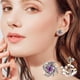 thumbnail image 3 of Diamond Stud Earrings for Women Trendy 925 Sterling Silver Cubic Zirconia Hypoallergenic Wedding Jewelry for Brides, 3 of 5