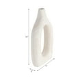 thumbnail image 5 of Elegant Wood Cut-Out Vase for Living Room Decor - Casual Flower Vase for Home Decor and Room Display - Modern Decorative Accent for Bedroom, House, Office and Table Styling - 14", White, 5 of 13