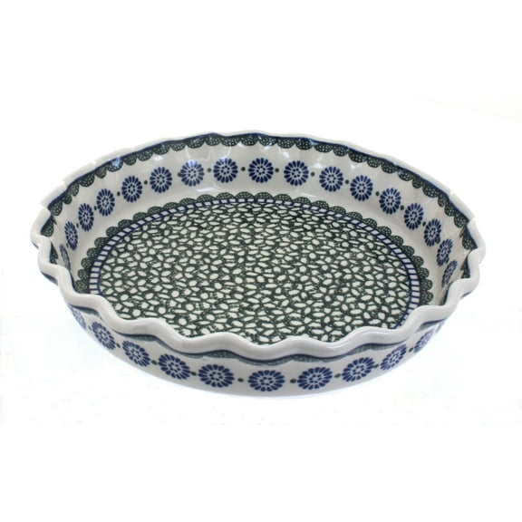 Blue Rose Polish Pottery Maia Pie Plate