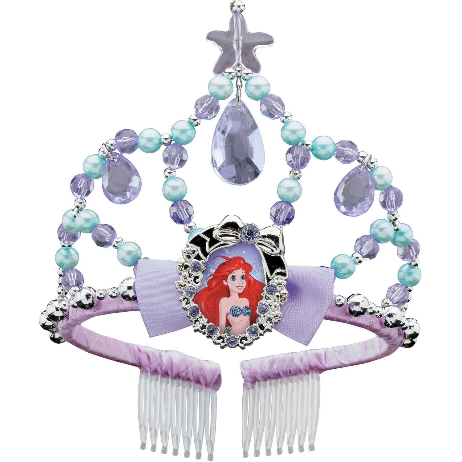 Disney Princess Ariel Little Mermaid Costume Crown Tiara Costume Dress Up 