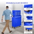 thumbnail image 7 of 1 Set of Metal Removable 5-Drawer Tool Box with Base Cabinet and 1 Adjustable Shelf, with 4-Inch Casters (Both Without Brakes) + 1 Handle, 7 of 7