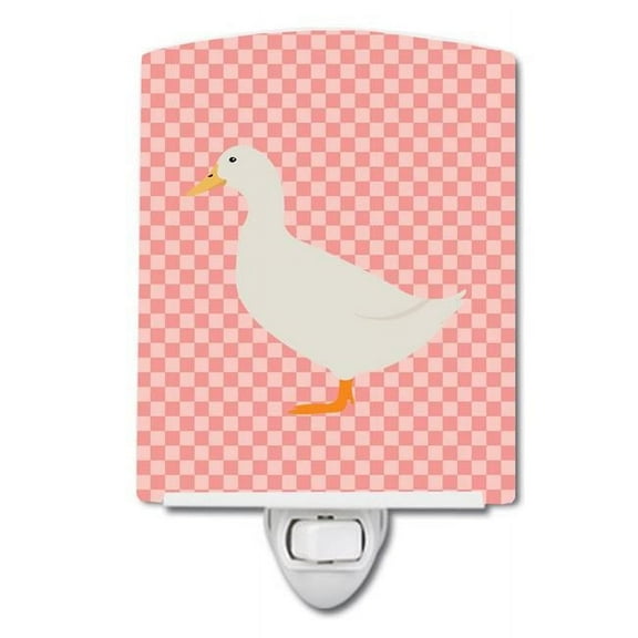 American Pekin Duck Pink Check Ceramic Night Light