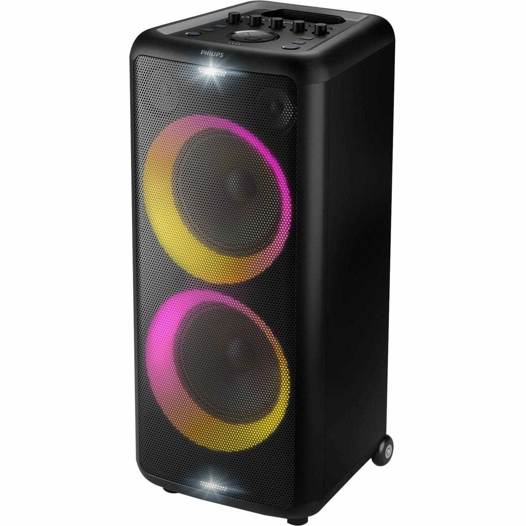 Philips X5206 Portable Bluetooth Speaker with LED Lightning, Large Size, Black, TAX5206