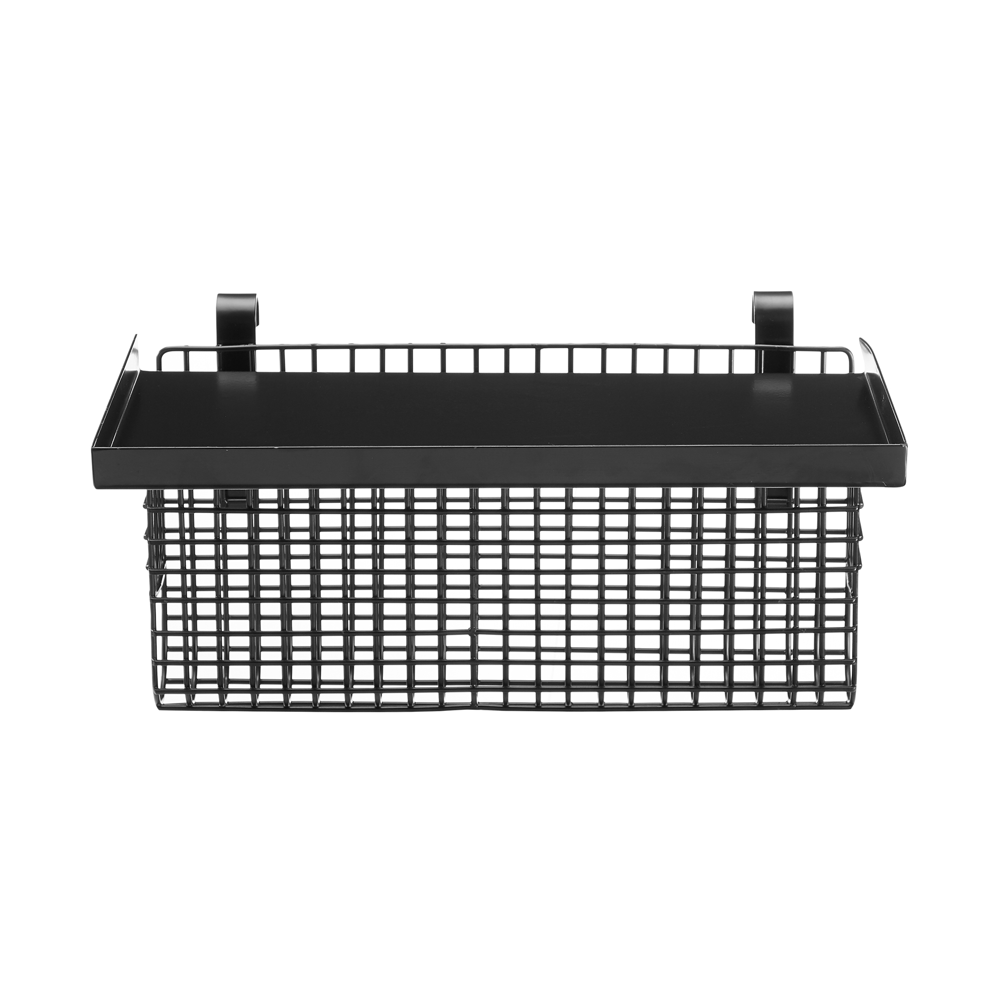 Manor Park Adjustable Metal Bunk Bed Shelf - Black/Mesh