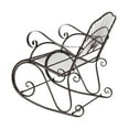 thumbnail image 3 of Ktaxon Paint Sun Shape Outdoor Garden Single Iron Art Rocking Chair Black, 3 of 8